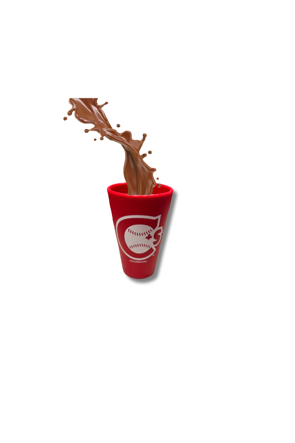 Canadians Red Silicone Shot Glass (1.5oz)