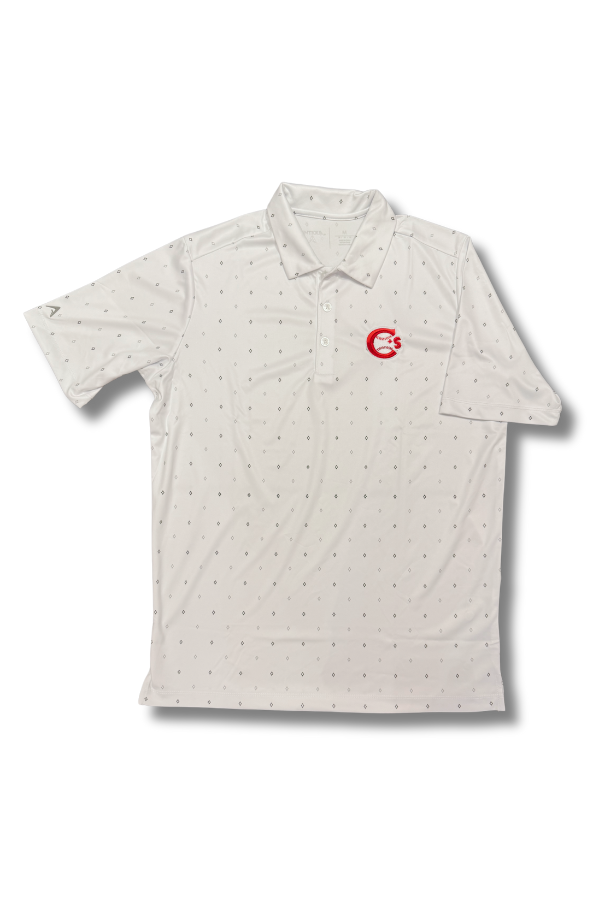 Canadians Men's White Pattern Golf Shirt