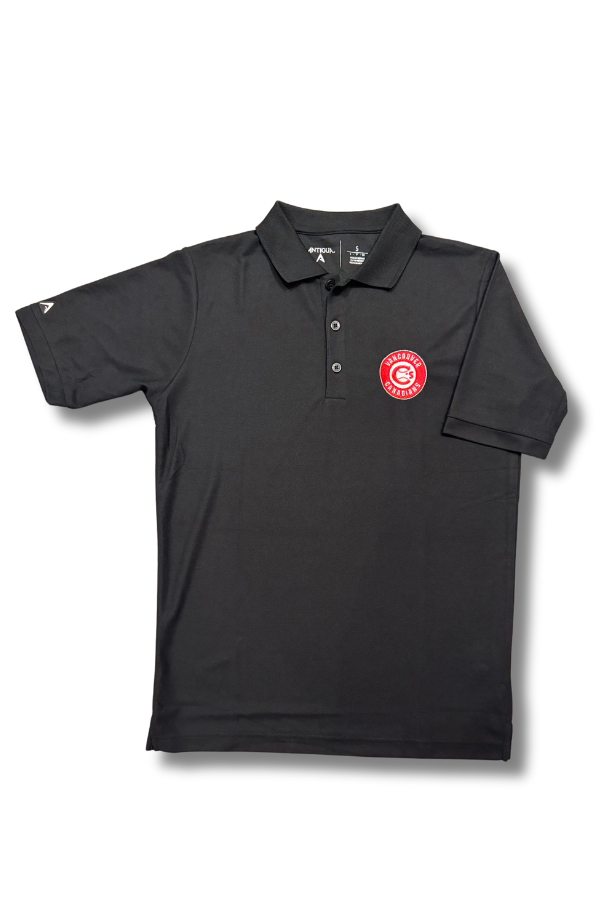 Canadians Logo Black Golf Shirt