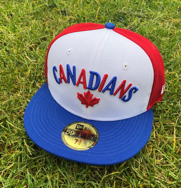 Vancouver Canadians New Era Fitted Throwback Authentic Blue White and Red